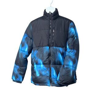 Xersion Mens Midweight Puffer Jacket blue black, Small